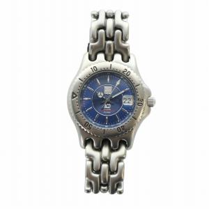 ELGIN 腕時計 ウォッチ 自動巻き カレンダー付き 青文字盤 ロゴ 裏スケルトン シルバー色 FK-1098-C