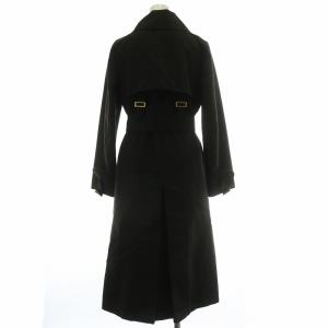 GUCCI ベルテッド ロング トレンチコート 38 ブラック 118107.ZF073