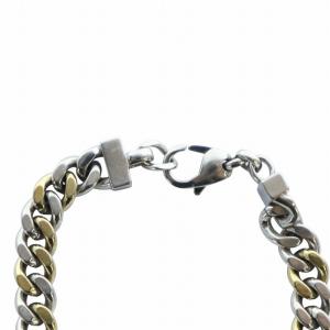 DIESEL ブレスレット アクセサリー バングル 喜平チェーン ロゴ シルバー色 GY42 /MQ