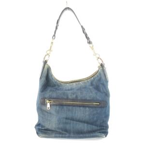 COACH ハンドバッグ 2way ショルダーバッグ デニム キャンバス レザー 革 ロゴ 青 ブルー F68169