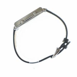 CASIO 腕時計 ウォッチ デュアルタイム クォーツ スクエア 白文字盤 レザーベルト シルバー色 TP-E151