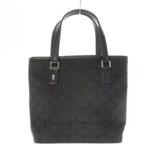 ハンドバッグ キャンバス ブラック