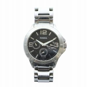 FOSSIL 腕時計 ウォッチ クォーツ クロノグラフ ロゴ 黒文字盤 シルバー色 BQ2296 GY11 /MQ