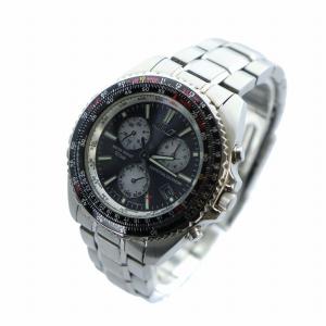 CITIZEN ANA 50周年 腕時計 ウォッチ ソーラー クロノグラフ デイト カレンダー付き 黒文字盤 ロゴ シルバー色