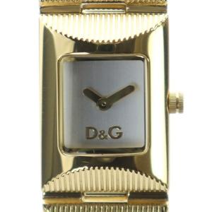 TIME 腕時計 バングルウォッチ クォーツ 白文字盤 ロゴ スクエア ゴールド色 GY18 /MQ