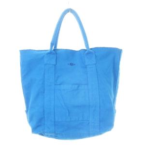 トートバッグ キャンバス ワンポイント ロゴ刺繍 青 ブルー /AH28 GY18