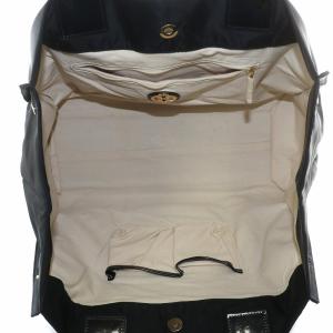 TORY BURCH エラ ELLA ハンドバッグ トート ナイロン エナメル ロゴ マグネット 黒 ブラック /XZ GY18