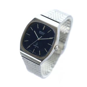 SEIKO エムブレム emblem 腕時計 ウォッチ クォーツ スクエア ロゴ シルバー色 4120-5000 GY18