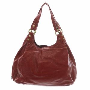 COACH マディソン マギー ハンドバッグ ワンショルダー エナメル ロゴ ゴールド金具 赤 レッド 14331