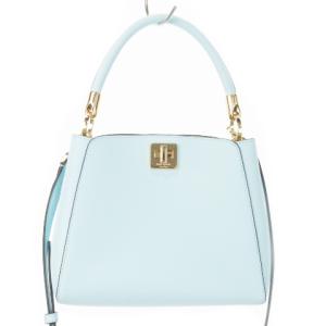 フィービー トップ ハンドル サッチェル ハンドバッグ ショルダーバッグ 2way レザー ターンロック