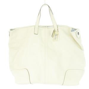 トートバッグ 2way ショルダーバッグ レザー 革 ポーチ付き ロゴ 白 ホワイト F28915 /CK11