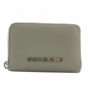 小銭入れ コインケース レザー ラウンドファスナー ロゴ シルバー金具 グレー 35S8STVZ2L /XZ