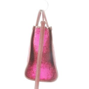 kate spade new york ハンドバッグ ショルダーバッグ 2way ツイード レザー 底鋲 チェック柄 ピンク /AH4 GY18