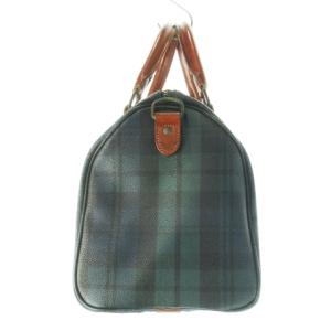 POLO RALPH LAUREN ボストンバッグ ミニ 旅行カバン PVC レザー 革 ロゴ ブラックウォッチ 緑 グリーン /CK4 GY13