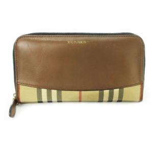 長財布 ノバチェック ブラウン