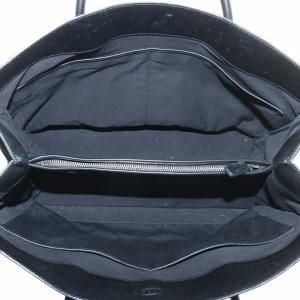 TOD'S ハンドバッグ トート ハラコ レザー オープントップ ロゴ 型押し 黒 ブラック /XZ GY13