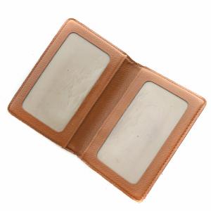 LOUIS VUITTON カードケース 名刺入れ 二つ折り PVC レザー モノグラム 総柄 茶色 ブラウン /XZ GY11