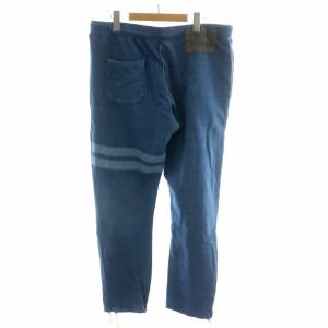 R.H.vintage ジョガーパンツ スウェットパンツ フルレングス 裏毛 裏パイル ドローコード ロゴ L 青 ブルー 422060157-1079