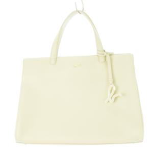 sophie トートバッグ ハンドバッグ レザー 革 シボ革 ロゴ チャーム付き ベージュ /CK4 GY18