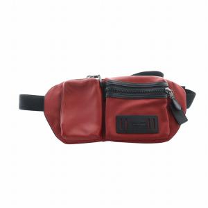 ウエストバッグ ボディバッグ 斜めがけ レザー ロゴ 赤 レッド C1401 GY18 /MQ