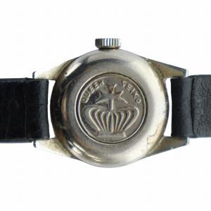 SEIKO QUEEN SEIKO DIASHOCK 腕時計  腕時計 ウォッチ 手巻き ロゴ レザーベルト 23石