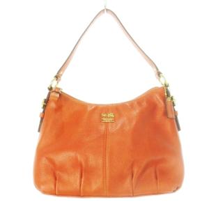 ハンドバッグ ミニ ワンハンドル レザー 革 タック ロゴ オレンジ /CK13 GY18