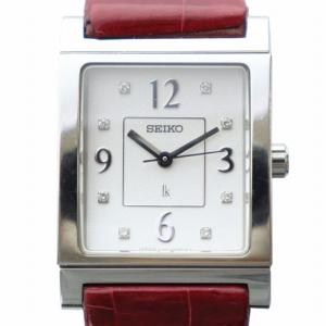 LUKIA ルキア 腕時計 ウォッチ クォーツ 8Pダイヤ レクタンギュラー 白文字盤 シルバー色 1N01-0DY0