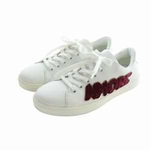 DOLCE&GABBANA スニーカー スパンコール ビーズ ハート 37.5 ホワイト CK0167