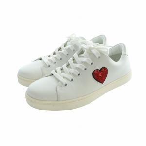 DOLCE&GABBANA スニーカー ハート スパンコール 刺繍 37.5 ホワイト