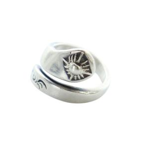 指輪 リング アクセサリー Silver925 ロゴ 8号 シルバー色 GY18 /MQ