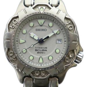 SCUBA TITANIUM スキューバ 200M 7N35-6040 腕時計 ウォッチ クォーツ チタン