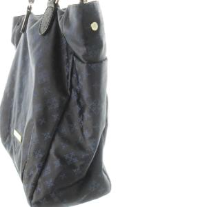 russet トートバッグ ナイロン レザー 革 ロゴ モノグラム 紺 ネイビー /CK33 GY11