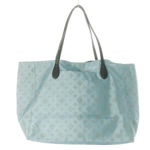 russet トートバッグ ナイロン レザー 革 ロゴ モノグラム 青 ブルー /CK18 GY11