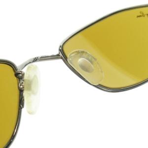 Ray-Ban サングラス メタルフレーム スクエア ロゴ 004/33 シルバーカラー ブラウンカラーレンズ RB8015