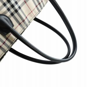 BURBERRY BLUE LABEL  トートバッグ ハンド ロゴ ノバチェック ベージュ 黒 ブラック GY17 /MQ