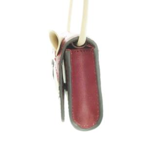 FURLA S ALLEGRA ポシェット ミニバッグ レザー 本革 アニマル キツネ スタッズ 赤 レッド WE00369