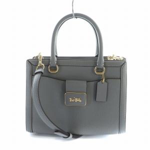 グレース キャリーオール トート ショルダーバッグ 2WAY ロゴ ゴールド金具 グレー CE606 GY18