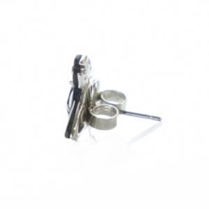 Vivienne Westwood ピアス 片耳用 オーブ ブラック シルバーカラー