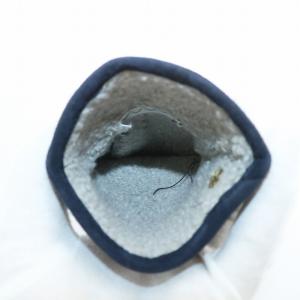 IL BISONTE 手袋 グローブ 羊革 レザー 5本指 ロゴ 紺 ネイビー /XZ GY18