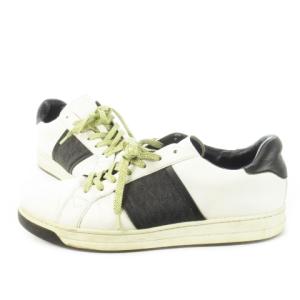 MICHAEL KORS スニーカー ローカット レースアップ レザー 革 MK柄 ロゴ型押し 8.5 26.5cm 白 ホワイト