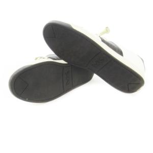 MICHAEL KORS スニーカー ローカット レースアップ レザー 革 MK柄 ロゴ型押し 8.5 26.5cm 白 ホワイト