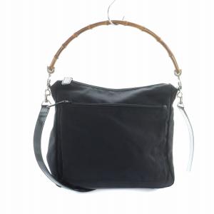 バンブー ハンドバッグ 2WAY ブラック 000 2404