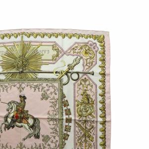 HERMES カレ 90 LVDOVICVS MAGNVS 白い馬に跨ったルイ14世 大判スカーフ ストール ロゴ 絹