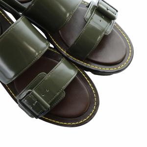 MARNI SAMSY27G06 サンダル フラット プラットフォーム ロゴ レザー ラバー 37 23.5cm カーキ