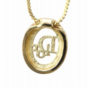 Christian Dior ネックレス アクセサリー ペンダント ロゴ ゴールド色 GY18 /MQ OH