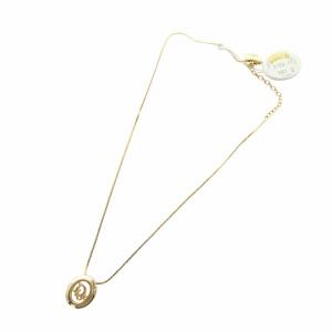 Christian Dior ネックレス アクセサリー ペンダント ロゴ ゴールド色 GY18 /MQ OH