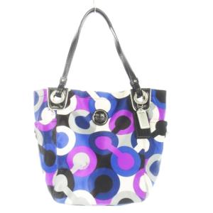 アレックス トートバッグ ナイロン レザー 革 エナメル ロゴ マルチオプアート 青 ブルー 紫 パープル