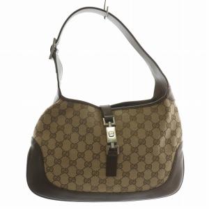 ジャッキーライン ハンドバッグ ワンショルダー GGキャンバス ブラウン