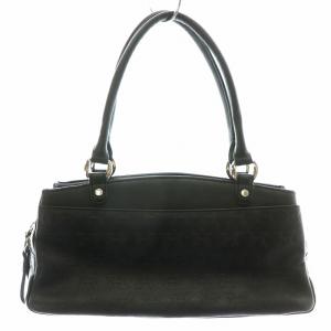 HAMANO ハンドバッグ トートバッグ Hロゴ 型押し ロゴプレート レザー 本革 黒 ブラック /MP GY11