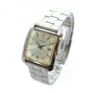 CITIZEN 腕時計 ウォッチ 手巻き スクエア デイト カレンダー付き シルバー色 ED9024 GY18 /MQ